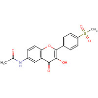 1187016-45-0 N-[3-hydroxy-2-(4-methylsulfonylphenyl)-4-oxochromen-6-yl]acetamide chemical structure