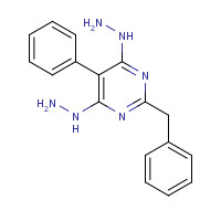 21587-28-0 (2-benzyl-6-hydrazinyl-5-phenylpyrimidin-4-yl)hydrazine chemical structure