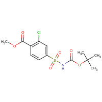 1552310-55-0 methyl 2-chloro-4-[(2-methylpropan-2-yl)oxycarbonylsulfamoyl]benzoate chemical structure