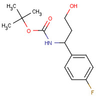 862466-16-8 tert-butyl N-[1-(4-fluorophenyl)-3-hydroxypropyl]carbamate chemical structure