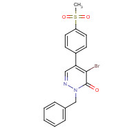 213764-20-6 2-benzyl-4-bromo-5-(4-methylsulfonylphenyl)pyridazin-3-one chemical structure