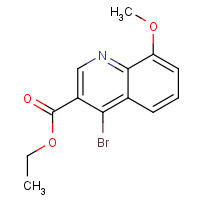 1242260-60-1 ethyl 4-bromo-8-methoxyquinoline-3-carboxylate chemical structure