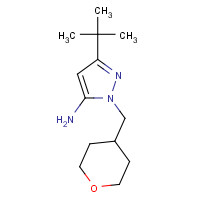 1217420-55-7 5-tert-butyl-2-(oxan-4-ylmethyl)pyrazol-3-amine chemical structure