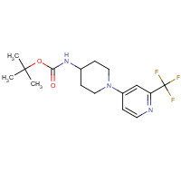 1329672-98-1 tert-butyl N-[1-[2-(trifluoromethyl)pyridin-4-yl]piperidin-4-yl]carbamate chemical structure