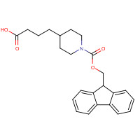 885274-47-5 4-[1-(9H-fluoren-9-ylmethoxycarbonyl)piperidin-4-yl]butanoic acid chemical structure