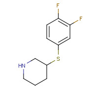 1247482-46-7 3-(3,4-difluorophenyl)sulfanylpiperidine chemical structure