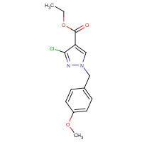 1235313-99-1 ethyl 3-chloro-1-[(4-methoxyphenyl)methyl]pyrazole-4-carboxylate chemical structure