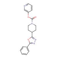 1205633-30-2 pyridin-3-yl 4-(5-phenyl-1,3,4-oxadiazol-2-yl)piperidine-1-carboxylate chemical structure