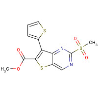 1462950-25-9 methyl 2-methylsulfonyl-7-thiophen-2-ylthieno[3,2-d]pyrimidine-6-carboxylate chemical structure
