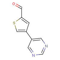 893741-28-1 4-pyrimidin-5-ylthiophene-2-carbaldehyde chemical structure