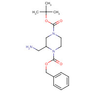 317365-34-7 1-O-benzyl 4-O-tert-butyl 2-(aminomethyl)piperazine-1,4-dicarboxylate chemical structure