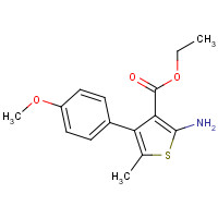 350989-93-4 ethyl 2-amino-4-(4-methoxyphenyl)-5-methylthiophene-3-carboxylate chemical structure