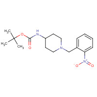 1197156-35-6 tert-butyl N-[1-[(2-nitrophenyl)methyl]piperidin-4-yl]carbamate chemical structure