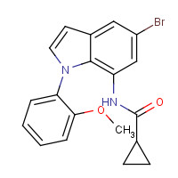1610801-26-7 N-[5-bromo-1-(2-methoxyphenyl)indol-7-yl]cyclopropanecarboxamide chemical structure
