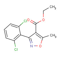 24248-21-3 ethyl 3-(2,6-dichlorophenyl)-5-methyl-1,2-oxazole-4-carboxylate chemical structure