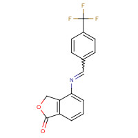 1207454-88-3 4-[[4-(trifluoromethyl)phenyl]methylideneamino]-3H-2-benzofuran-1-one chemical structure