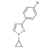 1394374-29-8 3-(4-bromophenyl)-1-cyclopropylpyrazole chemical structure