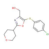 1344088-60-3 [5-(4-chlorophenyl)sulfanyl-2-(oxan-4-yl)-1,3-oxazol-4-yl]methanol chemical structure