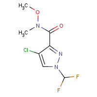 1357098-10-2 4-chloro-1-(difluoromethyl)-N-methoxy-N-methylpyrazole-3-carboxamide chemical structure