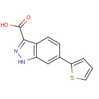 869783-22-2 6-thiophen-2-yl-1H-indazole-3-carboxylic acid chemical structure