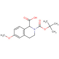 499139-27-4 6-methoxy-2-[(2-methylpropan-2-yl)oxycarbonyl]-3,4-dihydro-1H-isoquinoline-1-carboxylic acid chemical structure