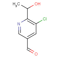 1198016-59-9 5-chloro-6-(1-hydroxyethyl)pyridine-3-carbaldehyde chemical structure