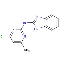 42389-34-4 N-(4-chloro-6-methylpyrimidin-2-yl)-1H-benzimidazol-2-amine chemical structure