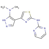 1235313-35-5 4-[5-(dimethylamino)-1H-pyrazol-4-yl]-N-pyrimidin-2-yl-1,3-thiazol-2-amine chemical structure