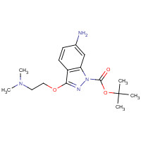454482-10-1 tert-butyl 6-amino-3-[2-(dimethylamino)ethoxy]indazole-1-carboxylate chemical structure