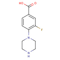 1197193-04-6 3-fluoro-4-piperazin-1-ylbenzoic acid chemical structure