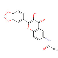 109565-48-2 N-[2-(1,3-benzodioxol-5-yl)-3-hydroxy-4-oxochromen-6-yl]acetamide chemical structure