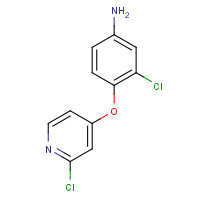 1225278-52-3 3-chloro-4-(2-chloropyridin-4-yl)oxyaniline chemical structure