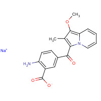 848318-25-2 sodium;2-amino-5-(1-methoxy-2-methylindolizine-3-carbonyl)benzoate chemical structure