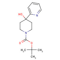 90606-75-0 tert-butyl 4-hydroxy-4-pyridin-2-ylpiperidine-1-carboxylate chemical structure