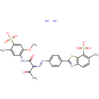 72705-26-1 disodium;2-[4-[[1-(2-methoxy-5-methyl-4-sulfonatoanilino)-1,3-dioxobutan-2-yl]diazenyl]phenyl]-6-methyl-1,3-benzothiazole-7-sulfonate chemical structure