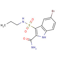 918494-78-7 5-bromo-3-(propylsulfamoyl)-1H-indole-2-carboxamide chemical structure