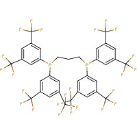 220185-40-0 3-bis[3,5-bis(trifluoromethyl)phenyl]phosphanylpropyl-bis[3,5-bis(trifluoromethyl)phenyl]phosphane chemical structure