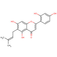 3162-09-2 2-(2,4-dihydroxyphenyl)-5,7-dihydroxy-6-(3-methylbut-2-enyl)chromen-4-one chemical structure