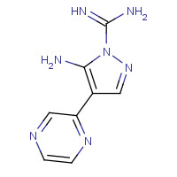 61959-40-8 5-amino-4-pyrazin-2-ylpyrazole-1-carboximidamide chemical structure