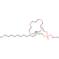 106868-29-5 2-(6-dodecyl-1,4,8,11-tetraoxacyclotetradec-6-yl)ethyl diethyl phosphate chemical structure
