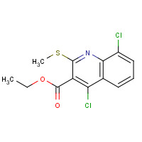 662138-33-2 ethyl 4,8-dichloro-2-methylsulfanylquinoline-3-carboxylate chemical structure