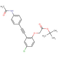 1240288-69-0 tert-butyl 2-[2-[2-(4-acetamidophenyl)ethynyl]-4-chlorophenoxy]acetate chemical structure