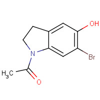 42443-15-2 1-(6-bromo-5-hydroxy-2,3-dihydroindol-1-yl)ethanone chemical structure