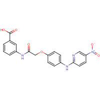 649774-08-3 3-[[2-[4-[(5-nitropyridin-2-yl)amino]phenoxy]acetyl]amino]benzoic acid chemical structure