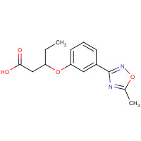 1416627-92-3 3-[3-(5-methyl-1,2,4-oxadiazol-3-yl)phenoxy]pentanoic acid chemical structure