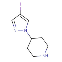 1229457-94-6 4-(4-iodopyrazol-1-yl)piperidine chemical structure