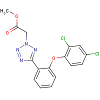 1314406-38-6 methyl 2-[5-[2-(2,4-dichlorophenoxy)phenyl]tetrazol-2-yl]acetate chemical structure