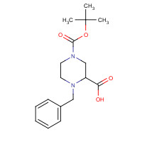 181956-25-2 1-benzyl-4-[(2-methylpropan-2-yl)oxycarbonyl]piperazine-2-carboxylic acid chemical structure