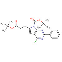343633-09-0 tert-butyl 4-chloro-6-[3-[(2-methylpropan-2-yl)oxy]-3-oxopropyl]-2-phenylpyrrolo[2,3-d]pyrimidine-7-carboxylate chemical structure