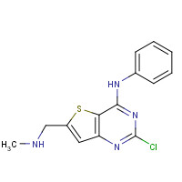 1235451-14-5 2-chloro-6-(methylaminomethyl)-N-phenylthieno[3,2-d]pyrimidin-4-amine chemical structure